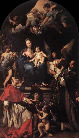 Carlo Maratti Madonna and Child Enthroned with Angels and Saints Sweden oil painting art